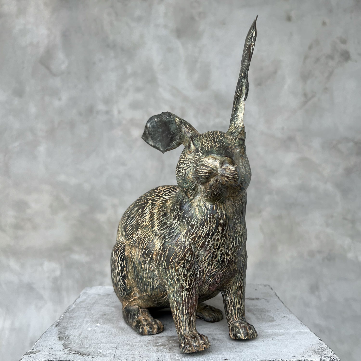 Bunny Sculpture Patinated