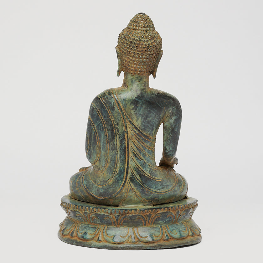 Buddha Varada Mudra Patinated Bronze