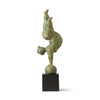 Voluptuous Lady Handstand Patinated Bronze