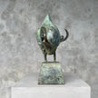 Bull Cubist Patinated (Green)