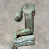 Abstract Hollow Man on a Stand Patinated Bronze 15 cm