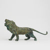 Lion Roaring Aged Sculpture