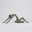 Lady Stretching old Green Patinated - Large