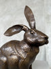 Bunny Sculpture Brown Bronze