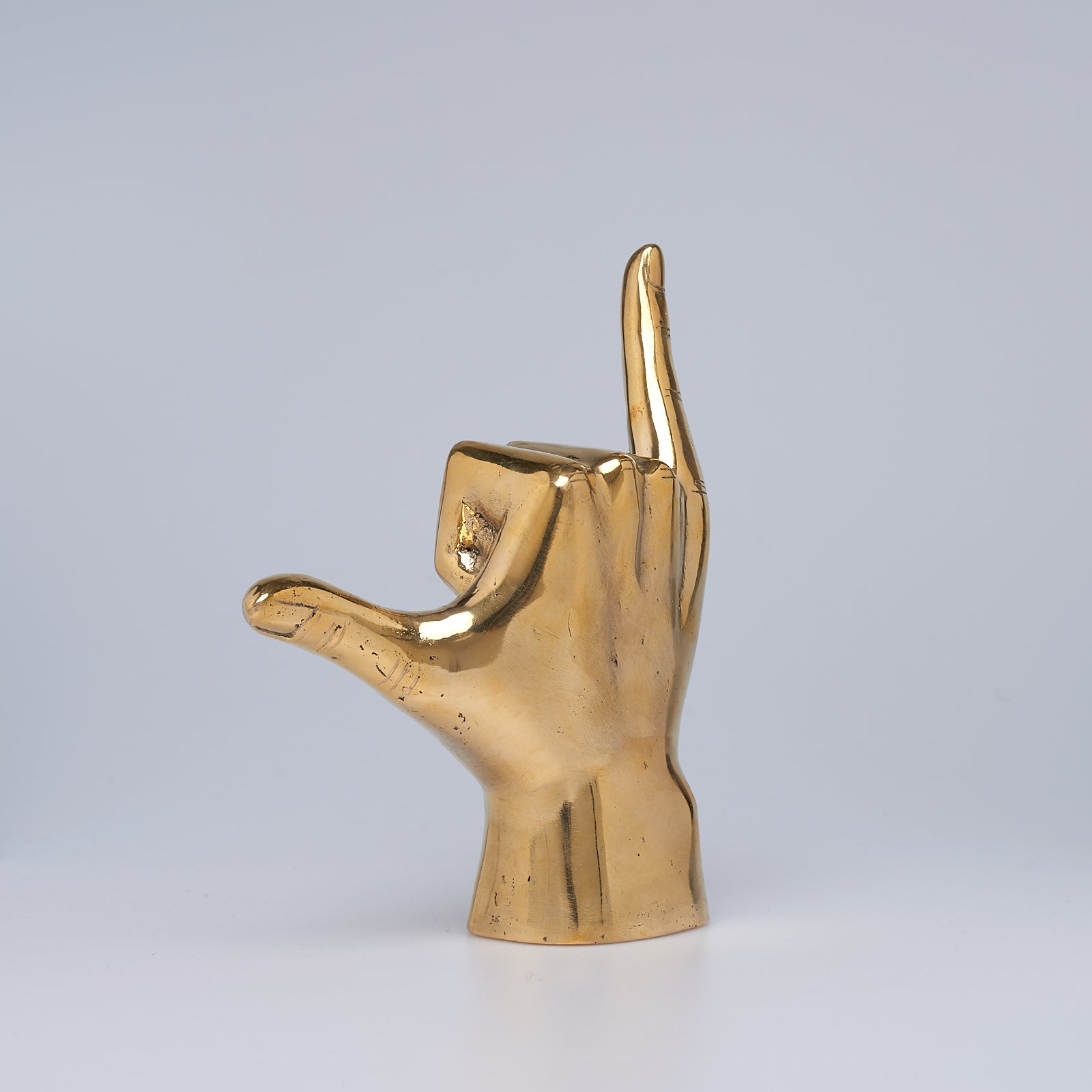 Hand Shaka / Hang Loose Polished Brass