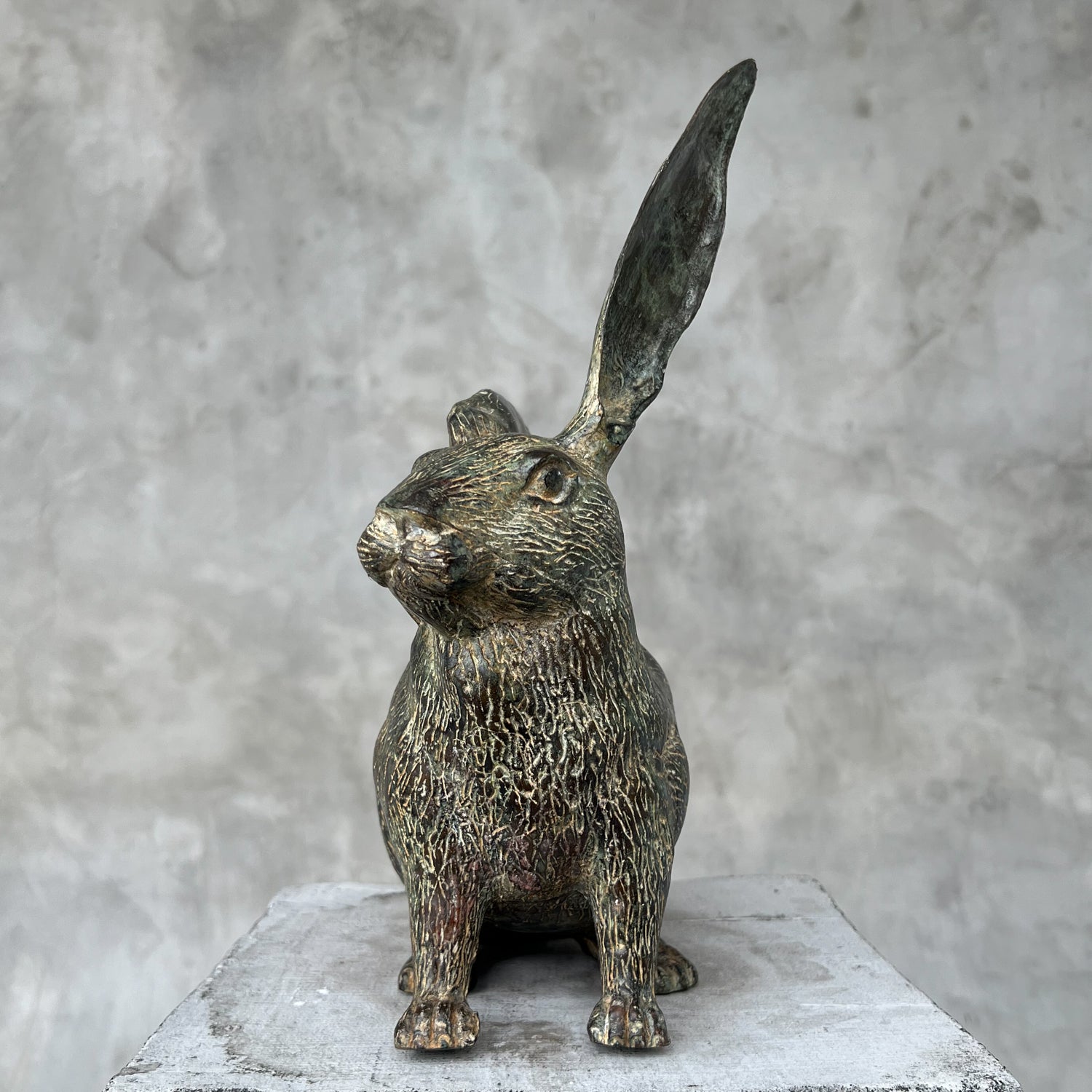 Bunny Sculpture Patinated