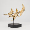 Manta Ray Family 3 Polished Bronze