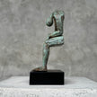 Abstract Hollow Man on a Stand Patinated Bronze 15 cm