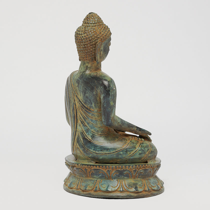 Buddha Varada Mudra Patinated Bronze