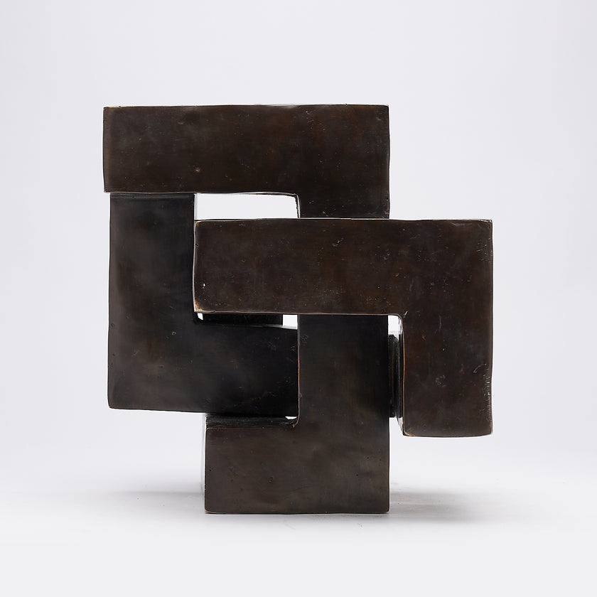 Cubist Puzzle Sculpture Bronze Large