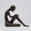 Lady Stretching Brown Bronze