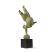 Voluptuous Lady Handstand Patinated Bronze