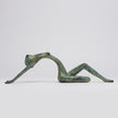 Lady Stretching old Green Patinated - Large