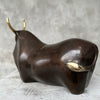 Abstract bull bronze with Polished Accents