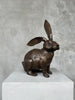 Bunny Sculpture Brown Bronze