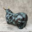 Abstract bull bronze Patinated with Polished Accents