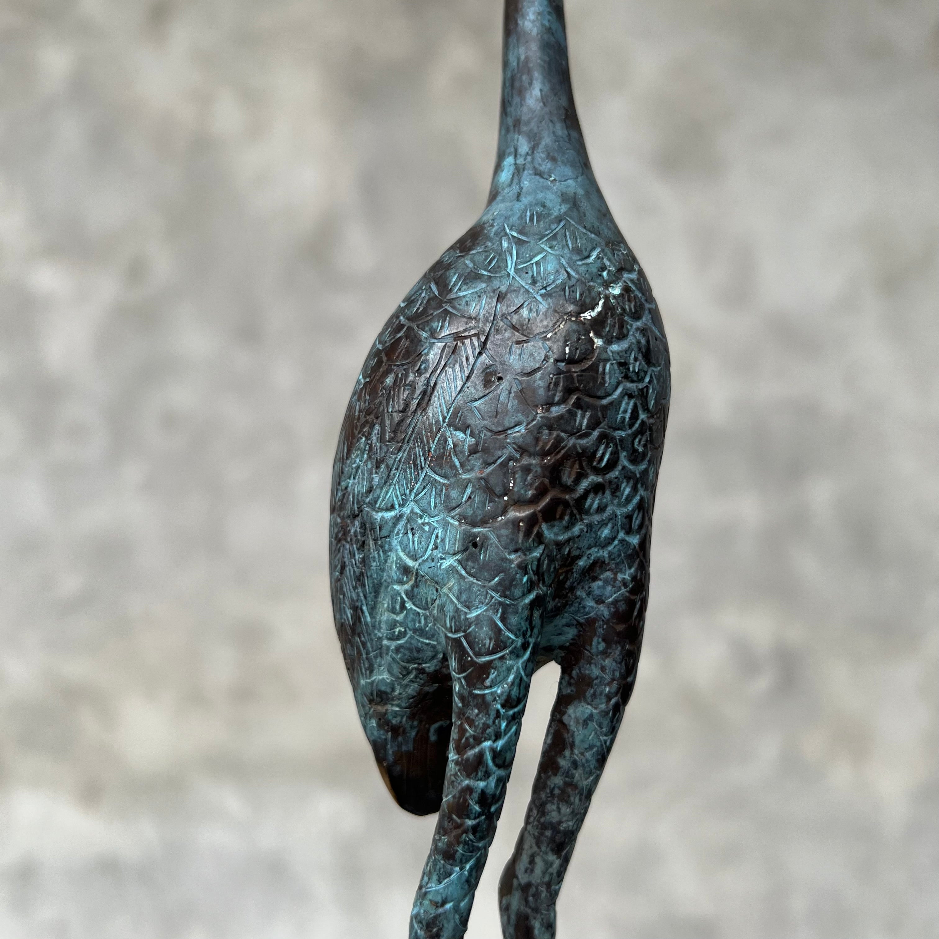 Batik Bird Dark Patinated with Polished accents