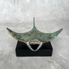 Manta Ray Aged Patinated Bronze - Medium