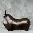 Heavy Bronze Bull Small Tiger Patina