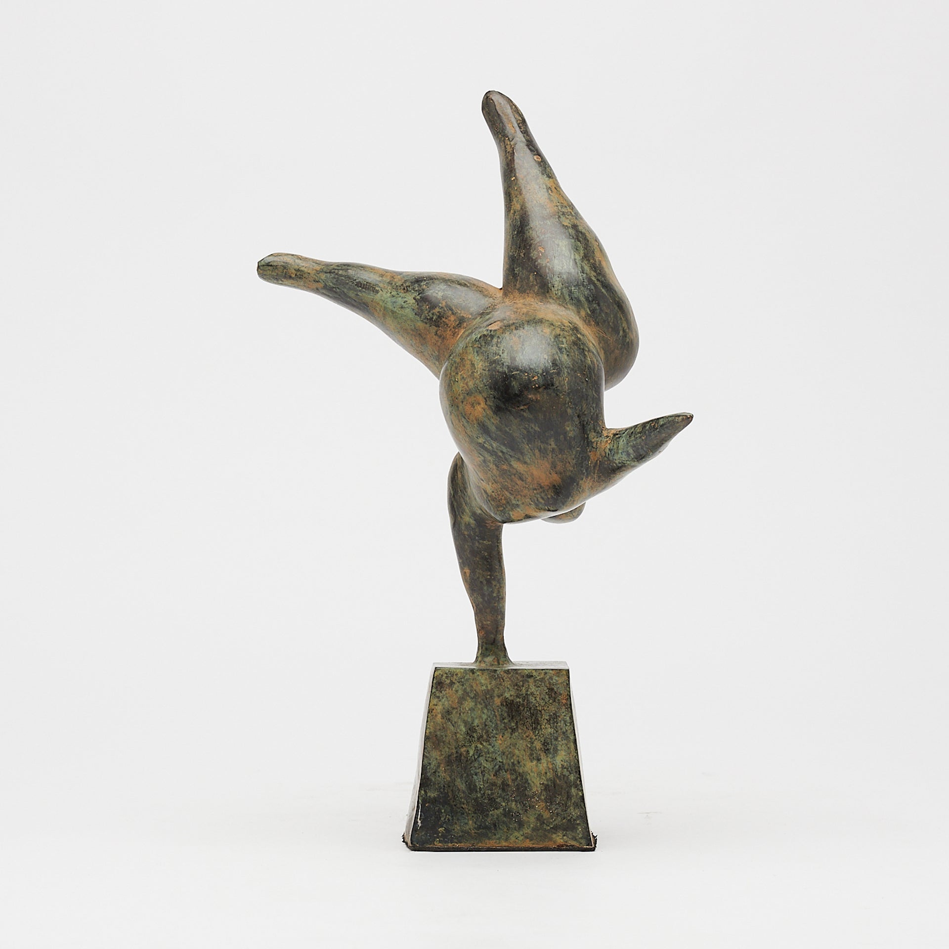 Voluptuous Lady  Balancing Patinated Bronze