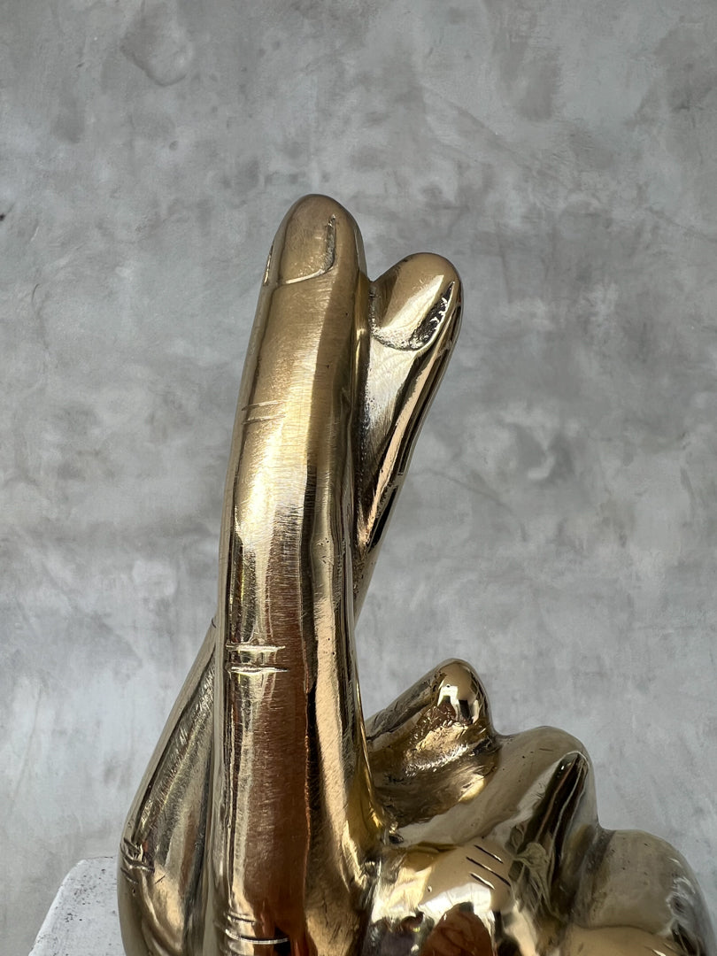 Hand Promise Polished Brass