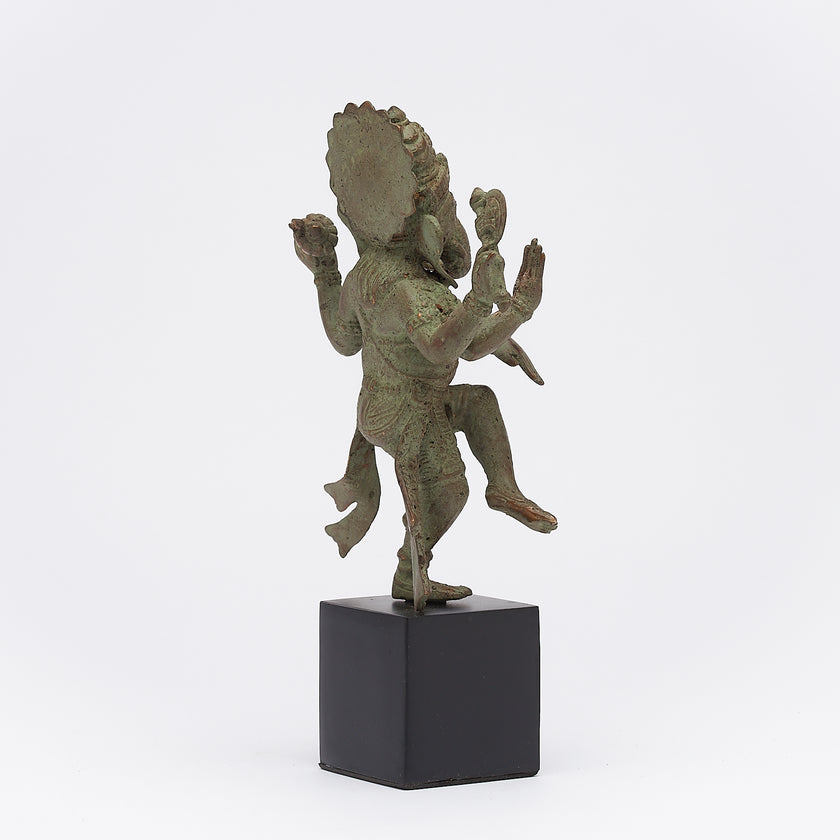 Ganesha Dancing Patinated