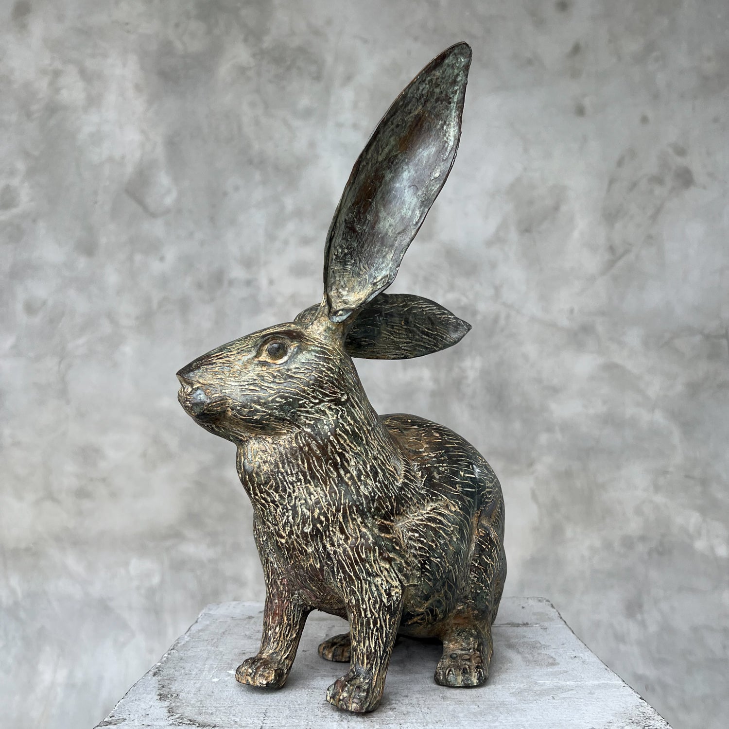 Bunny Sculpture Patinated