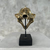 Leopard Snow Polished Bronze on a Stand