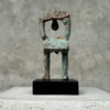 Abstract Hollow Man on a Stand Patinated Bronze 15 cm