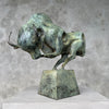 Bull Cubist Patinated (Green)