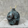 Abstract bull bronze Patinated with Polished Accents