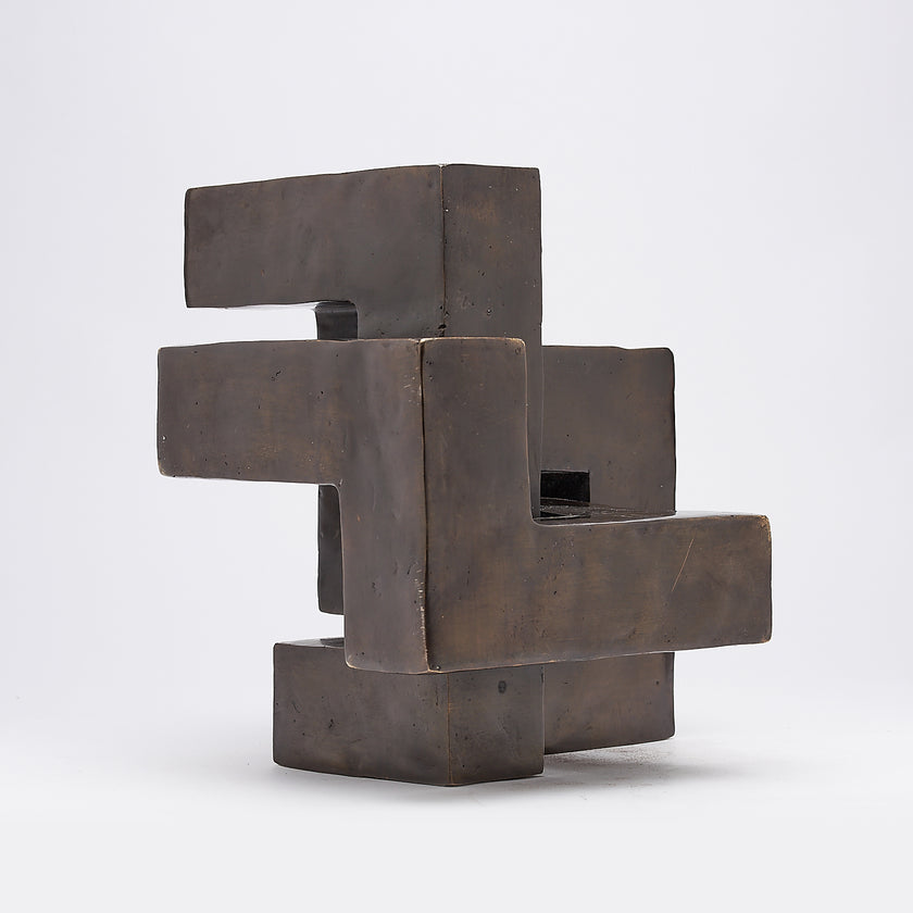 Cubist Puzzle Sculpture Bronze Large