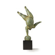 Voluptuous Lady Handstand Patinated Bronze