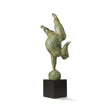 Voluptuous Lady Handstand Patinated Bronze