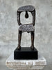 Abstract Man Contemplative Sculpture Brown Bronze on a Base - M