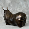 Heavy Bronze Bull Small Tiger Patina