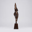 Voluptuous Lady Stretching Brown Bronze