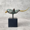 Batik Bird Dark Patinated with Polished accents