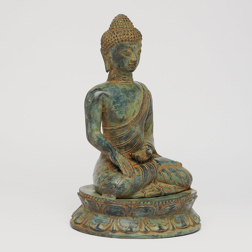 Buddha Varada Mudra Patinated Bronze