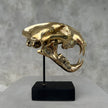 Leopard Snow Polished Bronze on a Stand