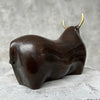 Abstract bull bronze with Polished Accents