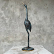 Batik Bird Dark Patinated with Polished accents