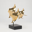 Manta Ray Family 3 Polished Bronze