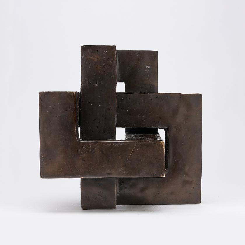 Cubist Puzzle Sculpture Bronze Large