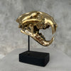 Leopard Snow Polished Bronze on a Stand