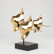 Manta Ray Family 3 Polished Bronze