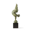 Voluptuous Lady Handstand Patinated Bronze