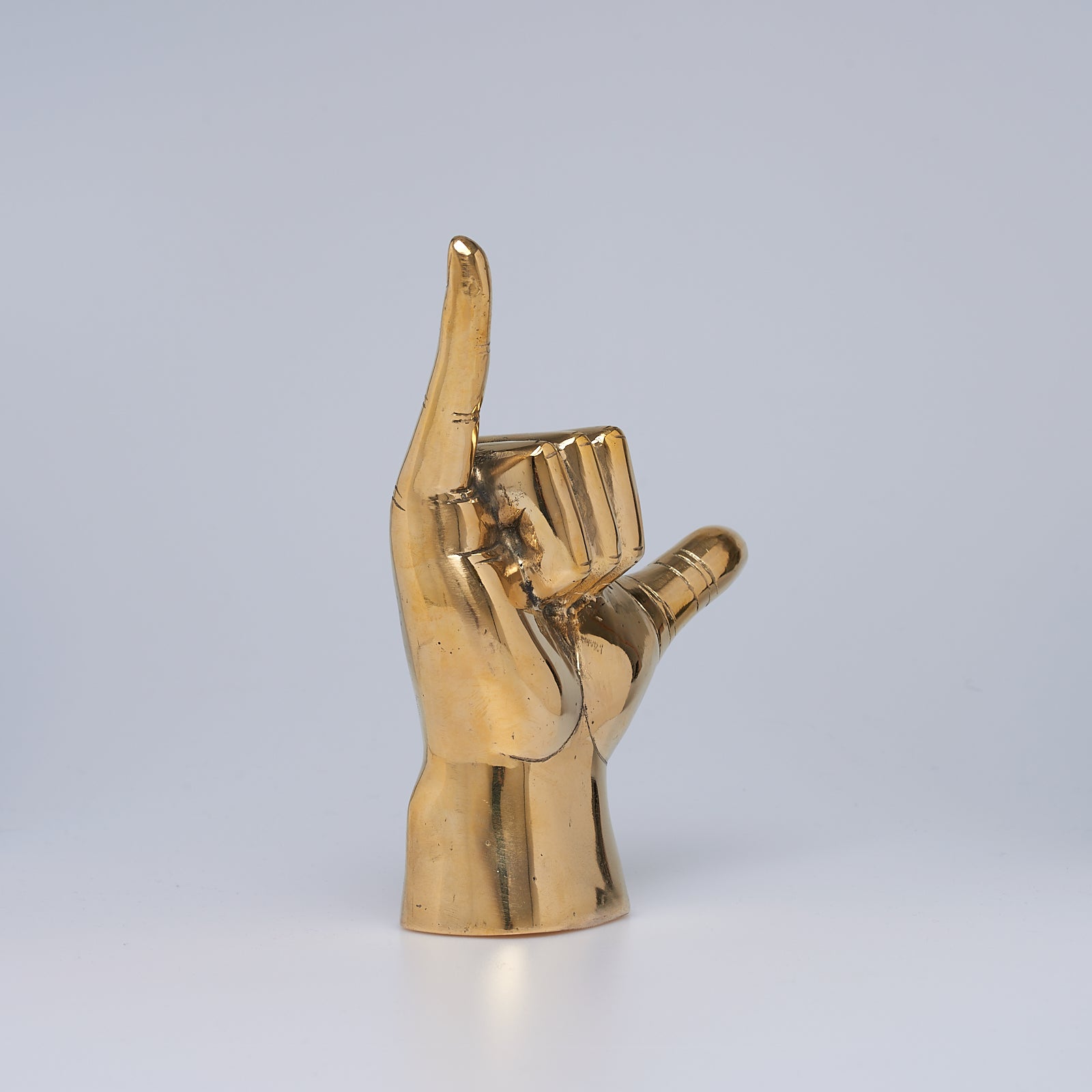 Hand Shaka / Hang Loose Polished Brass