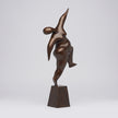 Voluptuous Lady Stretching Brown Bronze