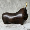 Abstract bull bronze with Polished Accents